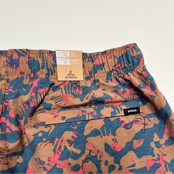 PrAna Men's XL Pull On Metric E-Waist Board 8" Stretch Shorts Fresca Camo NWT - Picture 4 of 10